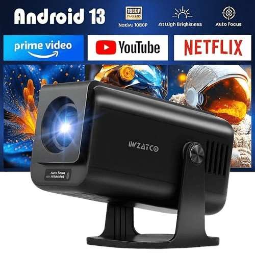 WZATCO Yuva Go Pro 1080P Smart Projector